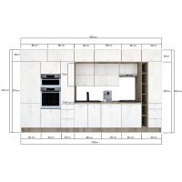 Bucatarie ZONE B 420 FRONT PAL K002 / decor 8508